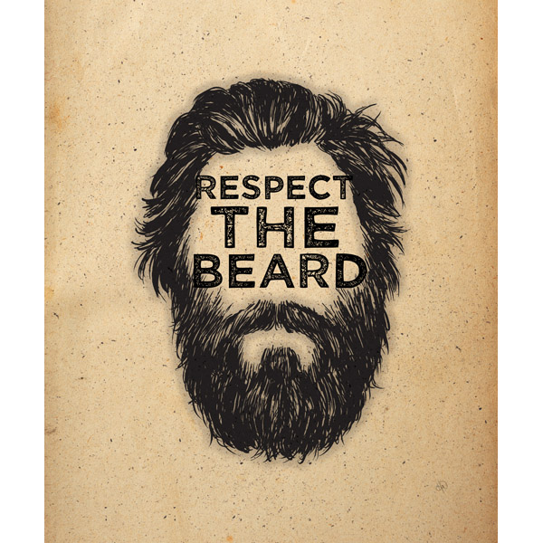 Respect the Beard Black on Parchment