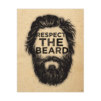 Respect the Beard Black on Parchment