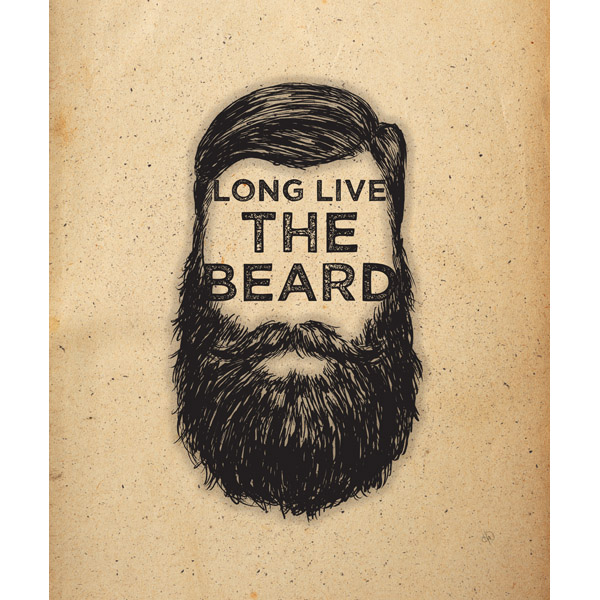 Long Live the Beard Black on Parchment