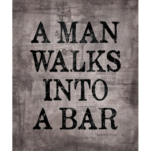 A Man Walks Into A Bar Grey