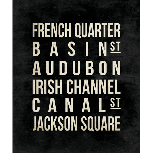 French Quarter Typography