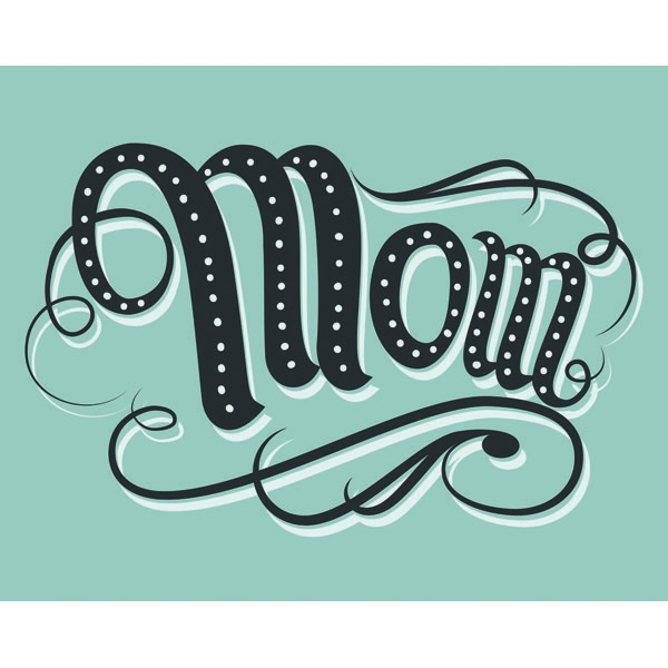 Green Mom Typography