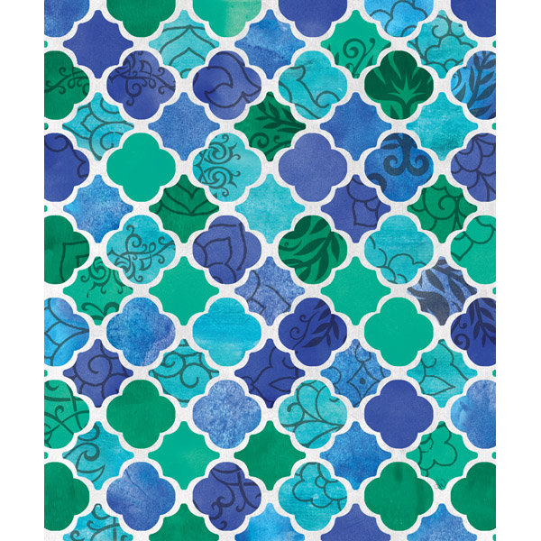 Green And Blue Mismatched Tiles