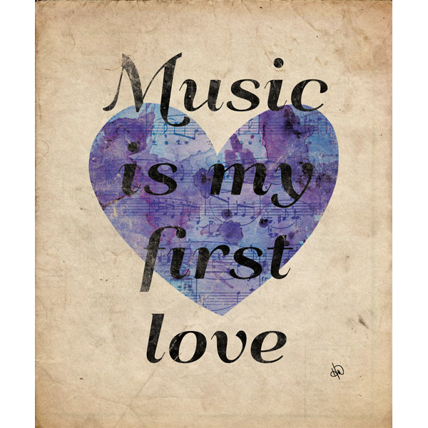 Music is my First Love Purple