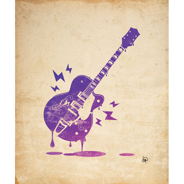 Melting Guitar Purple