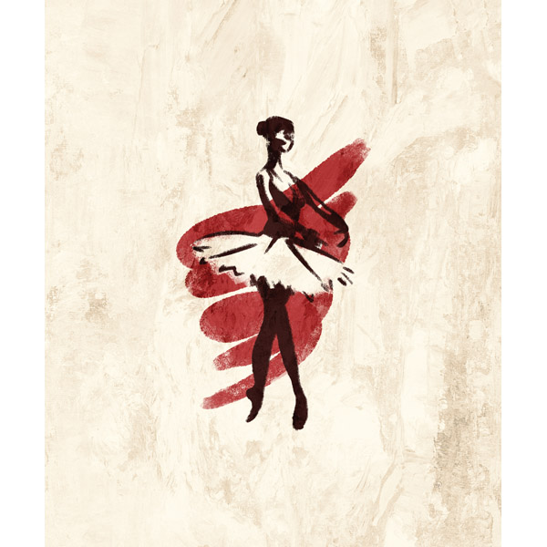 Gestural Ballerina En Pointe Red