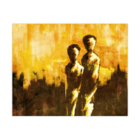 Abstract Couple Yellow