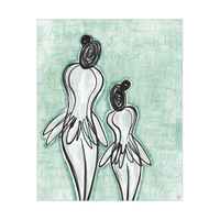 Mother Daughter Ballerinas Green