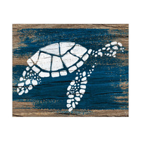 Turtle on Blue