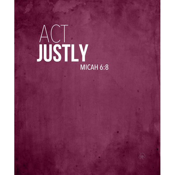Act Justly - Plum