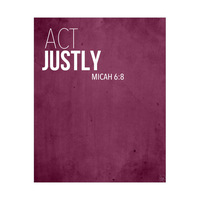 Act Justly - Plum