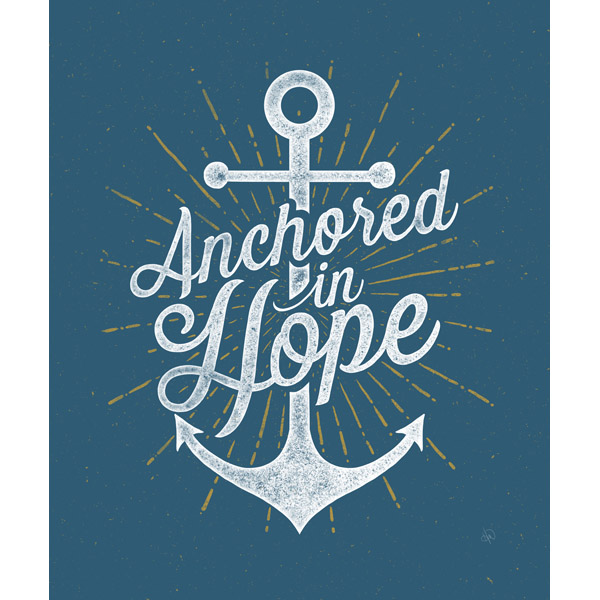 Anchored in Hope - Blue