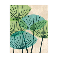Retro Green And Teal Water Fronds
