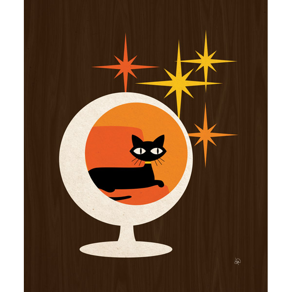 Cat In Sphere Chair Orange