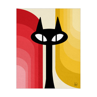 Red and Yellow Pattern Cat