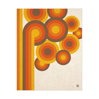 Retro Circle Tree Orange