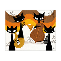 Cat Jazz Band Orange