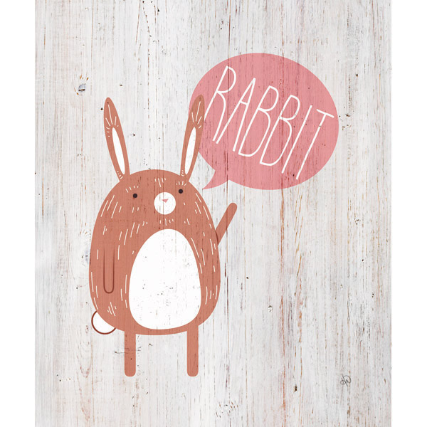 Rabbit on Wood