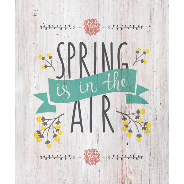 Spring is in the Air - Teal Banner