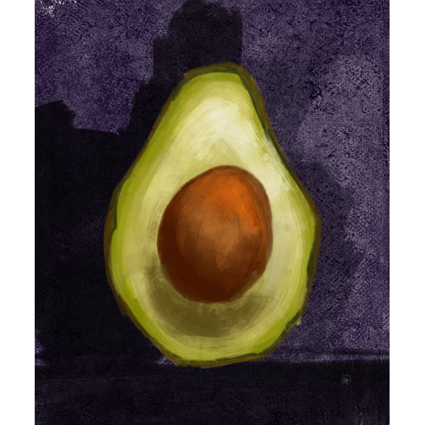 Avocado on Purple