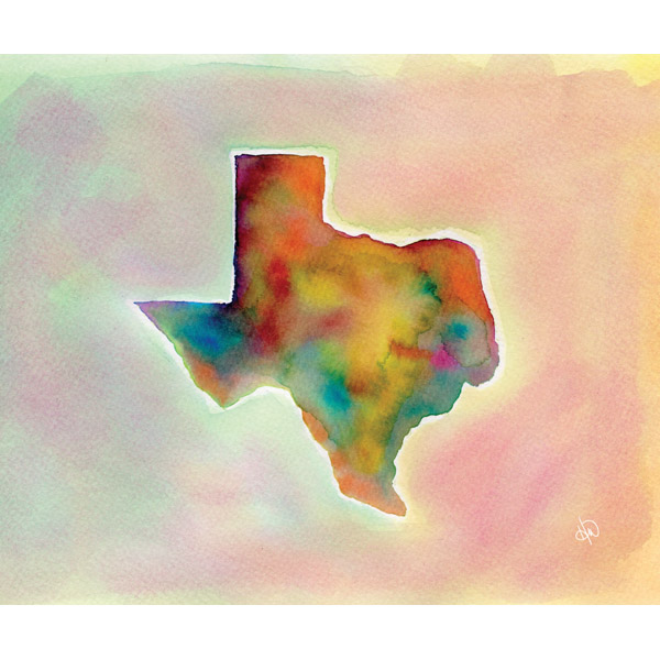 Watercolor Texas