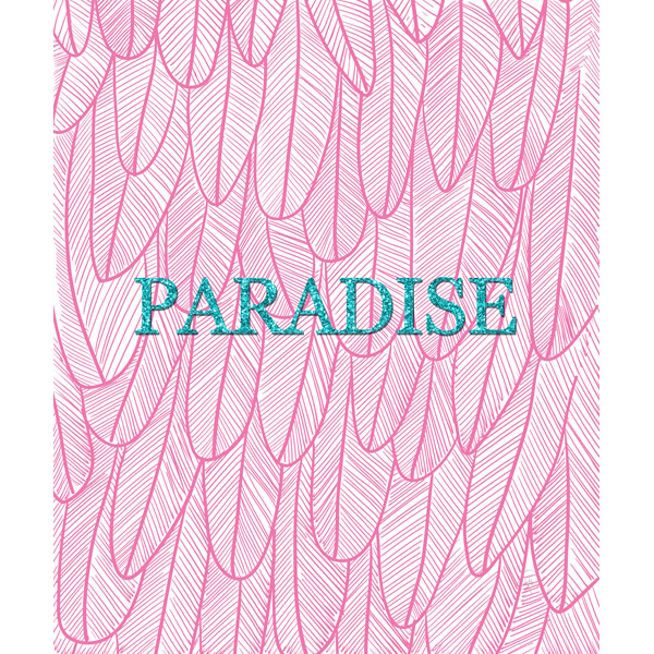 Paradise on Light Pink Feathers