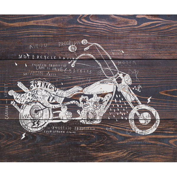 Dark Wood Motorcycle