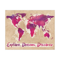 Explore Dream Discover The World Purple