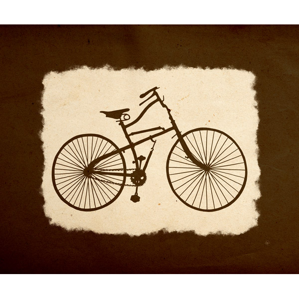 Bicycle on Parchment Umber