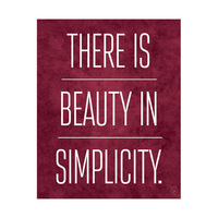 There is Beauty in Simplicity