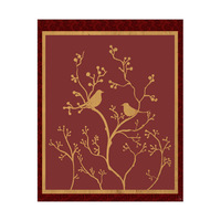 Birds and Branches - Red and Gold