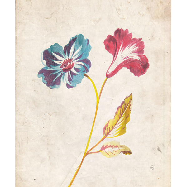 Watercolor Flowers - Primaries Tanned