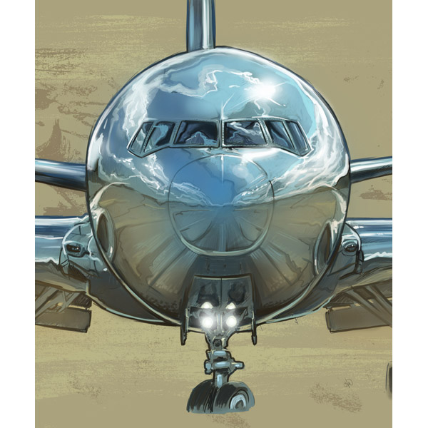Fuselage Jet Plane Illustration