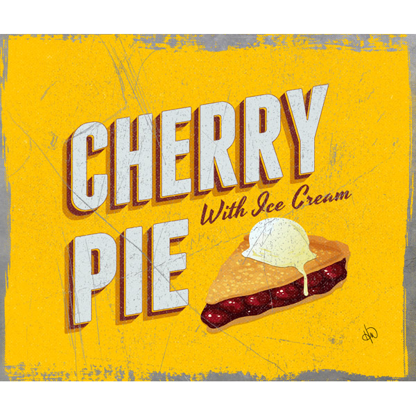 Cherry Pie With Ice Cream Yellow