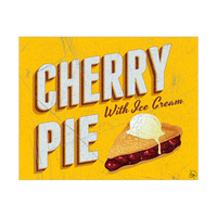 Cherry Pie With Ice Cream Yellow