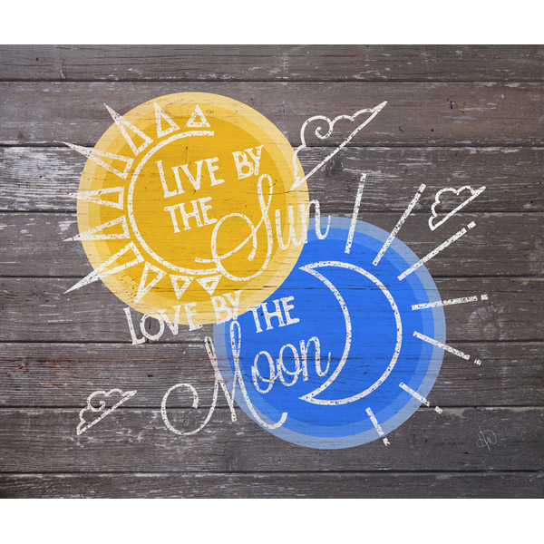 Live by the Sun Love by the Moon- Yellow Blue