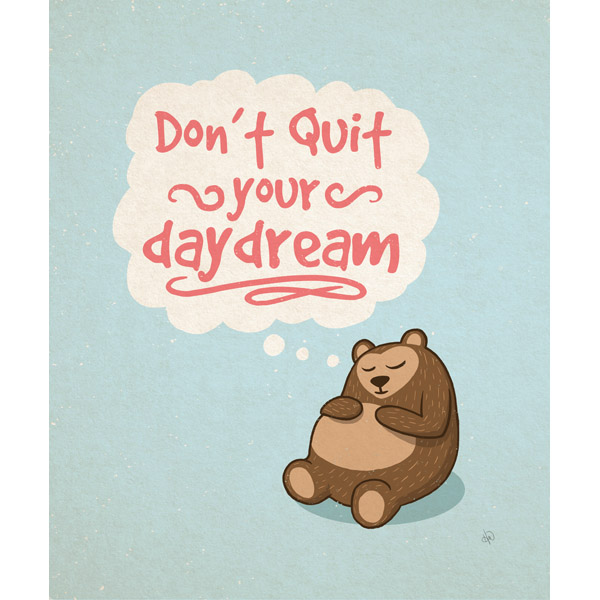 Don't Quit Dream Bear Blue