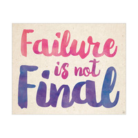 Failure Is Not Final Watercolor Purple