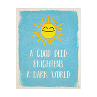 Good Deed Brightens Sun Blue