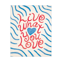 Live What You Love Heart Wave Red And Blue