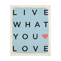 Live What You Love Stretch Text Blue And Pink