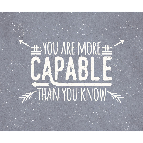 You Are Capable Grey Paper