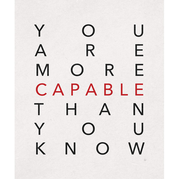 You Are Capable Kerning Red