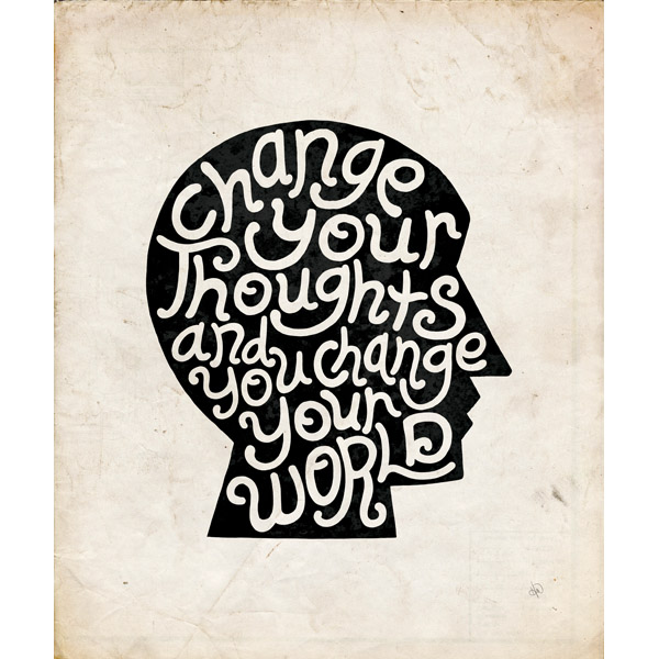Change Your Thoughts Head Black