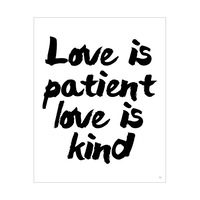 Love is Patient on White