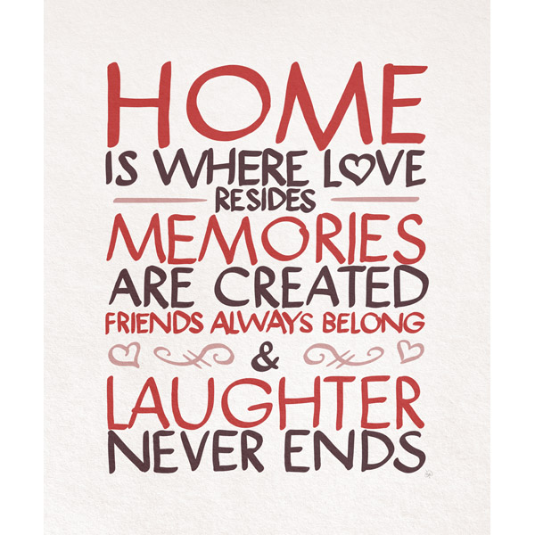 Home is Where Love Resides Red