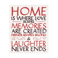 Home is Where Love Resides Red