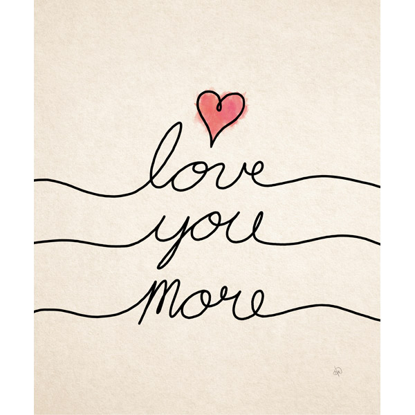 Love You More Heart Red