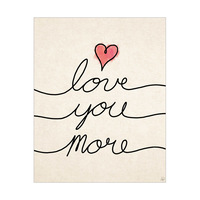 Love You More Heart Red