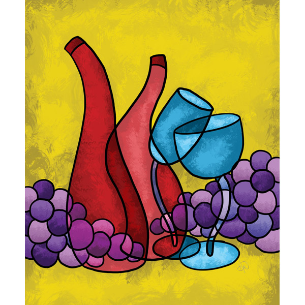Bottles and Grapes 